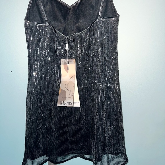 Black Sequin Size:L dress - Picture 3 of 4